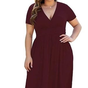 Wine Red Maxi Dress
